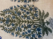 Hugh Hand Block Printed Linen Fabric